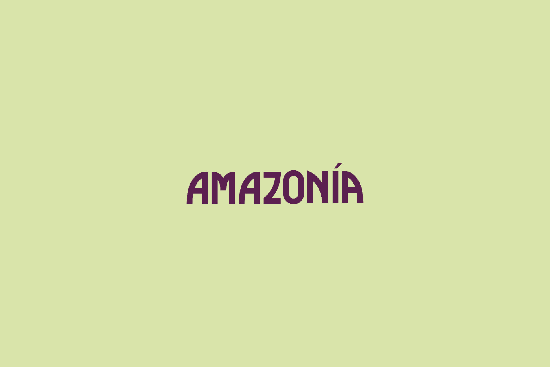 Logotipo AMAZONÍA sobre fondo verde claro