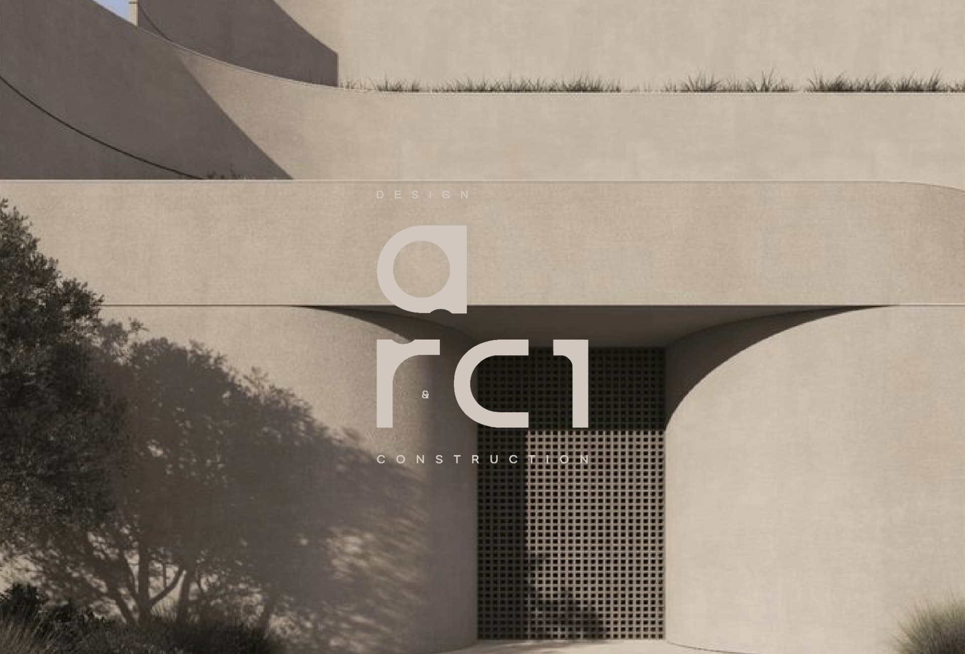 Fachada arquitectónica con logo ARC1