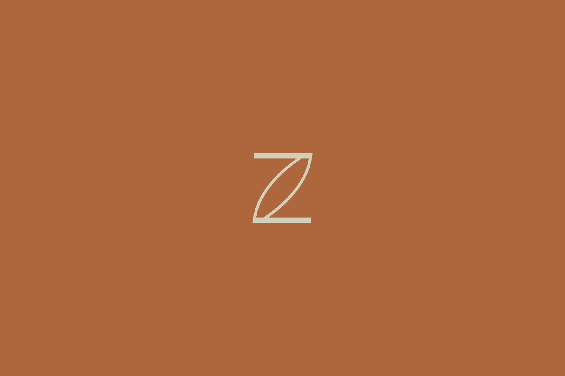 Símbolo Z de zenti sobre fondo terracota