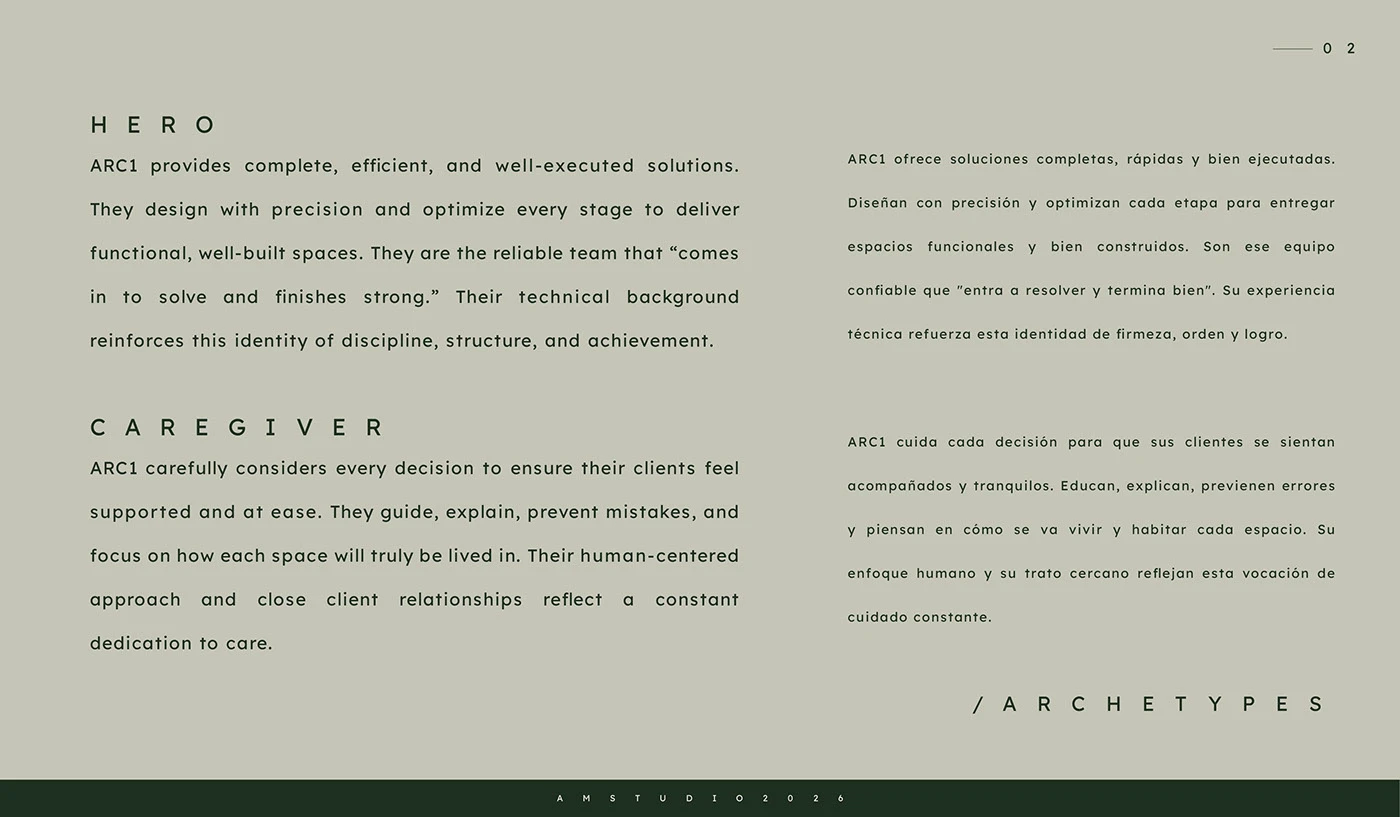 ARC1 — Branding · Arquitectura